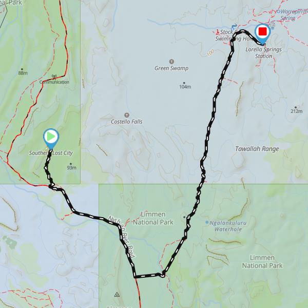 Southern Lost City to Lorella Springs Station NT