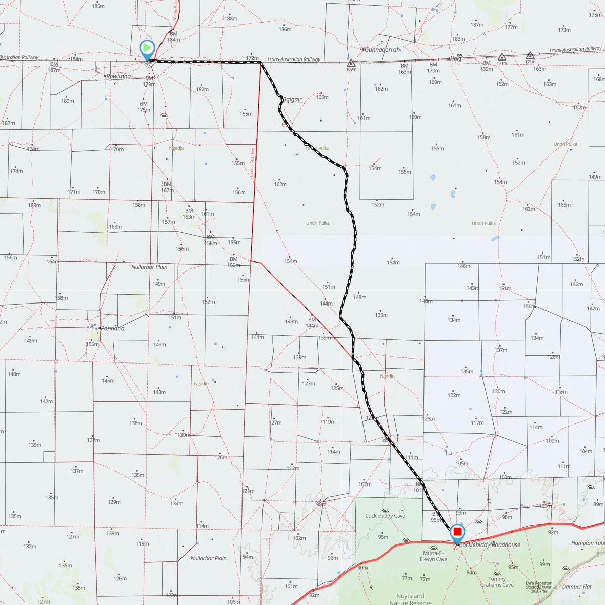 Rawlinna to Cocklebiddy via Balgair Station WA